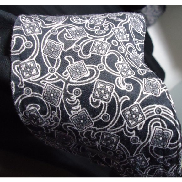 Robert Graham Black 3xl Classic Fit Button Front Shirt Black White Flip Cuffs - Picture 8 of 9